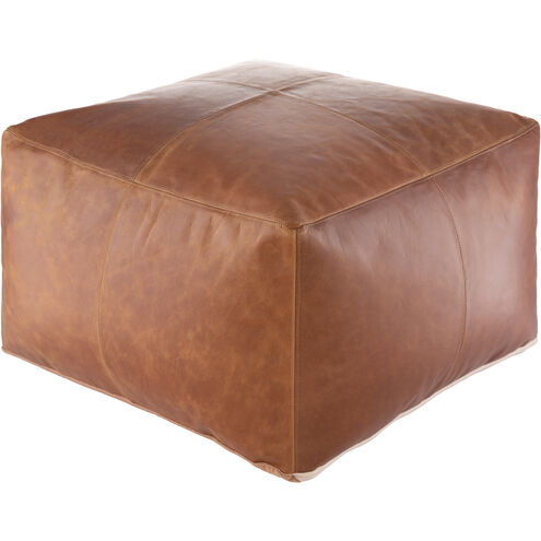 Barrington 13 inch Brown Pouf, Rectangle