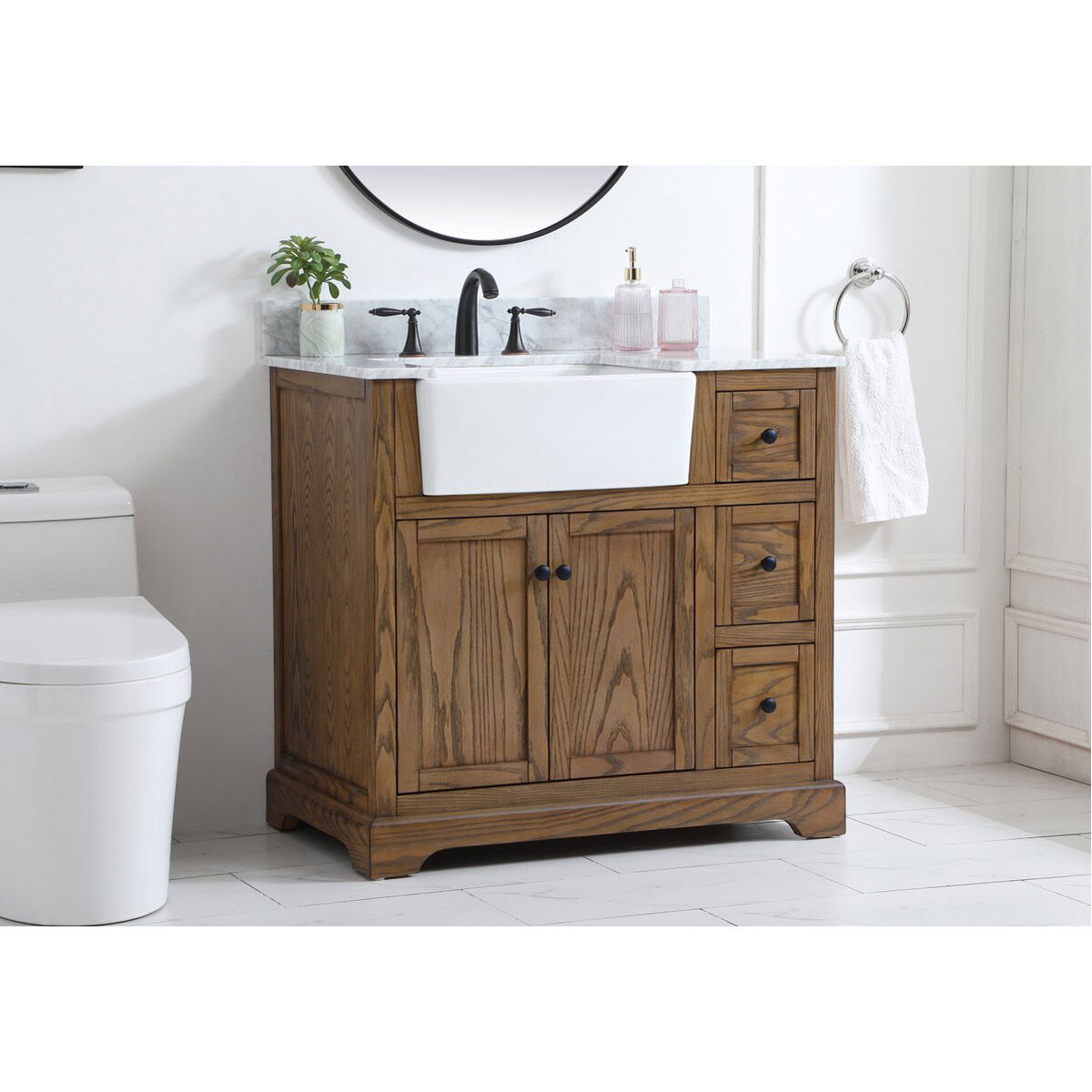 Franklin 36 X 22 X 35 inch Driftwood Bathroom Vanity Cabinet
