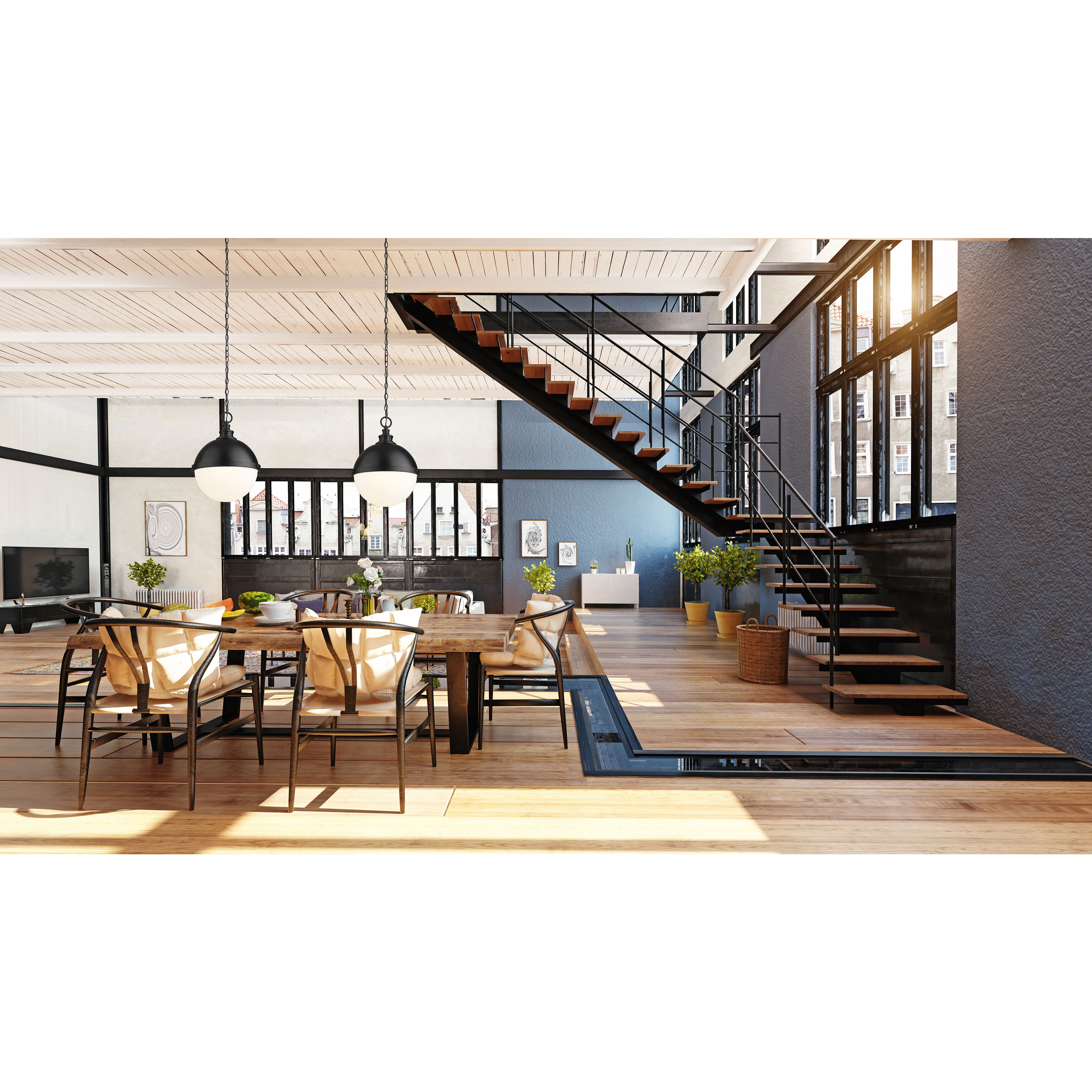 Peyton 2 Light 14.5 inch Matte Black Pendant Ceiling Light