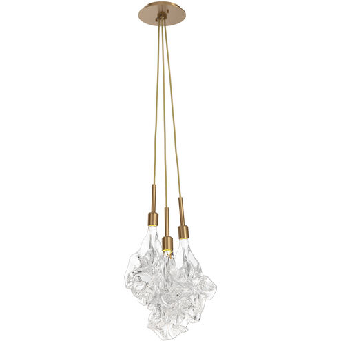 Blossom Pendant Ceiling Light in 3000K LED, Novel Brass, Cluster