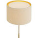 Rialta 55.12 inch 40 watt Travertine Base and Vintage Brass Floor Lamp Portable Light