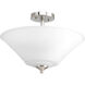 Joy 3 Light 16.63 inch Brushed Nickel Semi-Flush Mount Convertible Ceiling Light