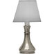 Ellie 10 inch Antique Nickel Candle Lamp Portable Light