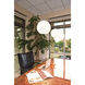 Sirena 1 Light 7.9 inch Matte Chrome Pendant Ceiling Light in White Glass