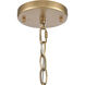 Cecil 4 Light 16 inch Natural Brass with Off White Semi Flush Mount Ceiling Light