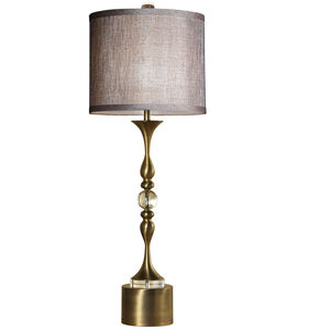 Tanga 43 inch 150.00 watt Matte Antique Brass, Clear, Taupe Table Lamp Portable Light