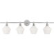 Gene 4 Light 38 inch Chrome Wall sconce Wall Light