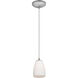 Sherry LED 5 inch Brushed Steel Pendant Ceiling Light in Opal
