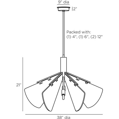 Bryant 6 Light 33 inch English Bronze Chandelier Ceiling Light