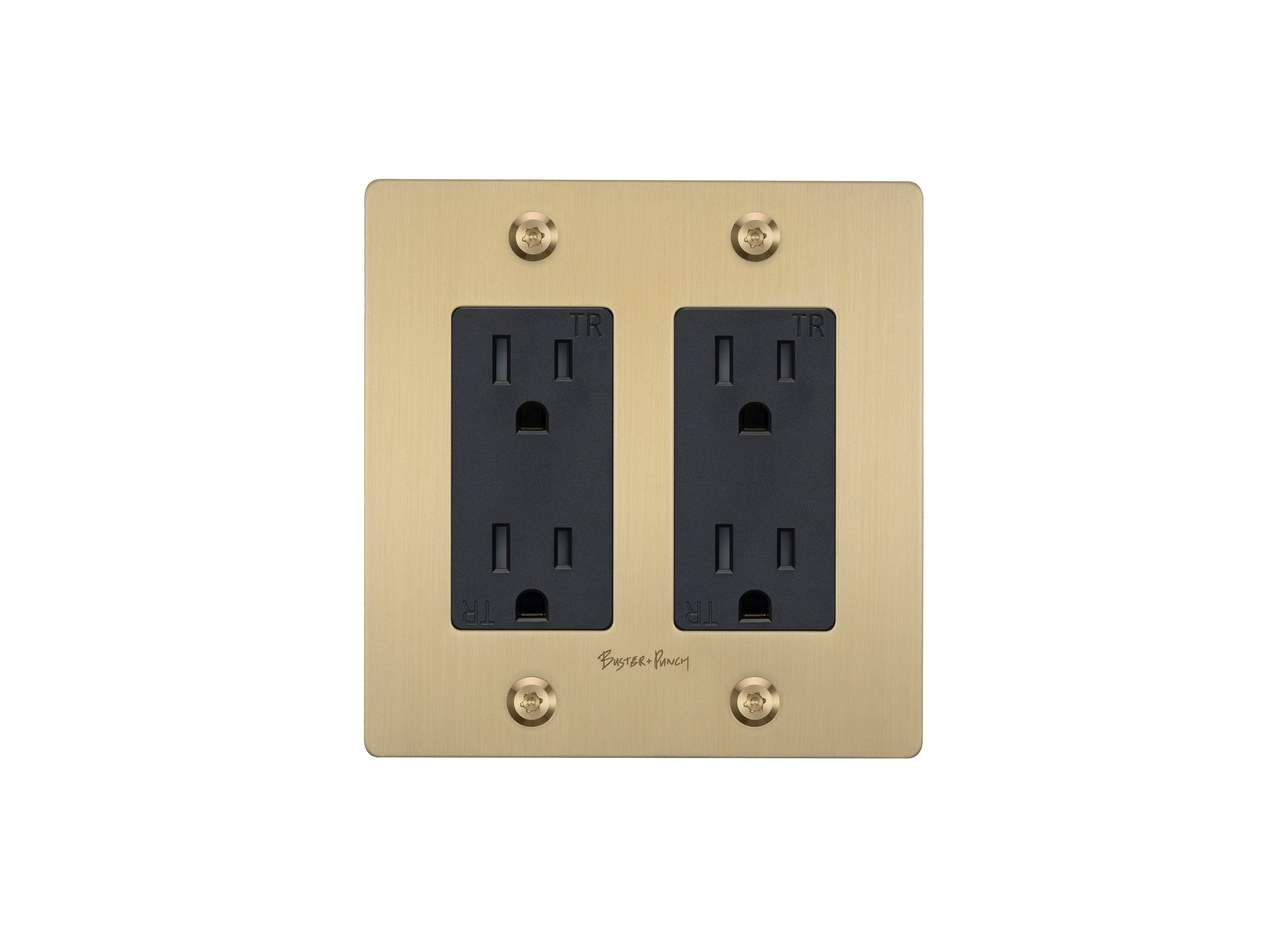 2G Duplex 125 Brass Outlet
