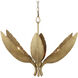 Bird of Paradise 6 Light 33 inch Antique Brass Chandelier Ceiling Light