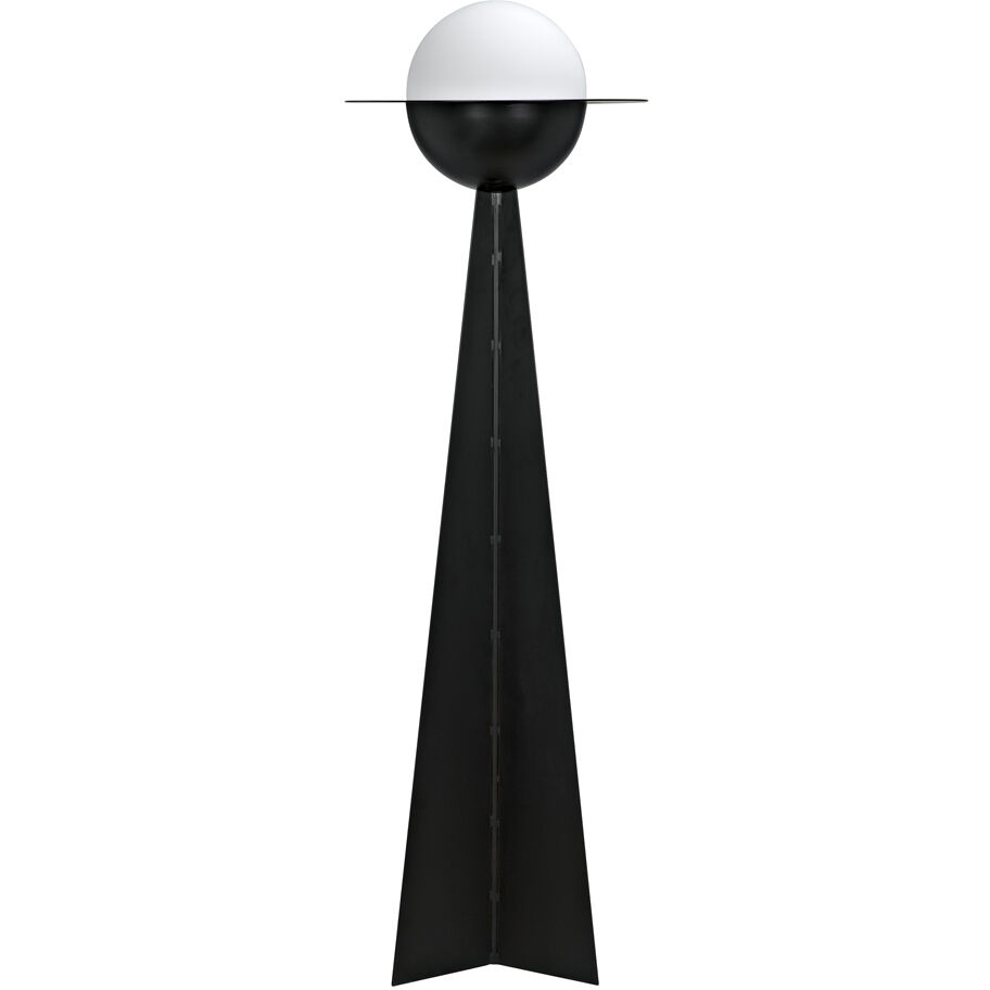 Saturn 65 inch 25.00 watt Matte Black Floor Lamp Portable Light