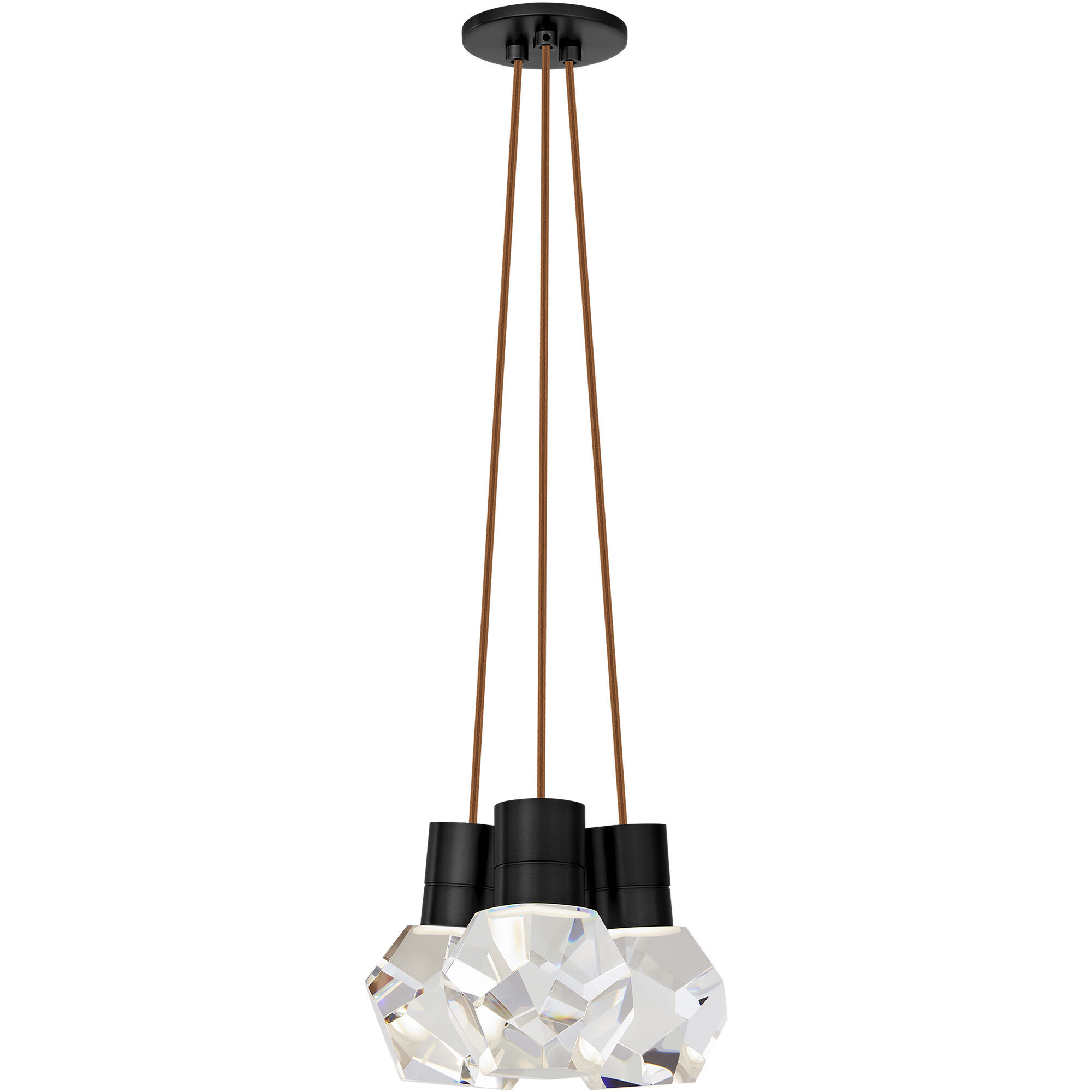 Sean Lavin Kira Pendant Ceiling Light in Black, LED 90 CRI 2200K-3000K, Copper Cord, Integrated LED