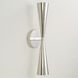 Levi 2 Light 5 inch Polished Nickel Sconce Wall Light