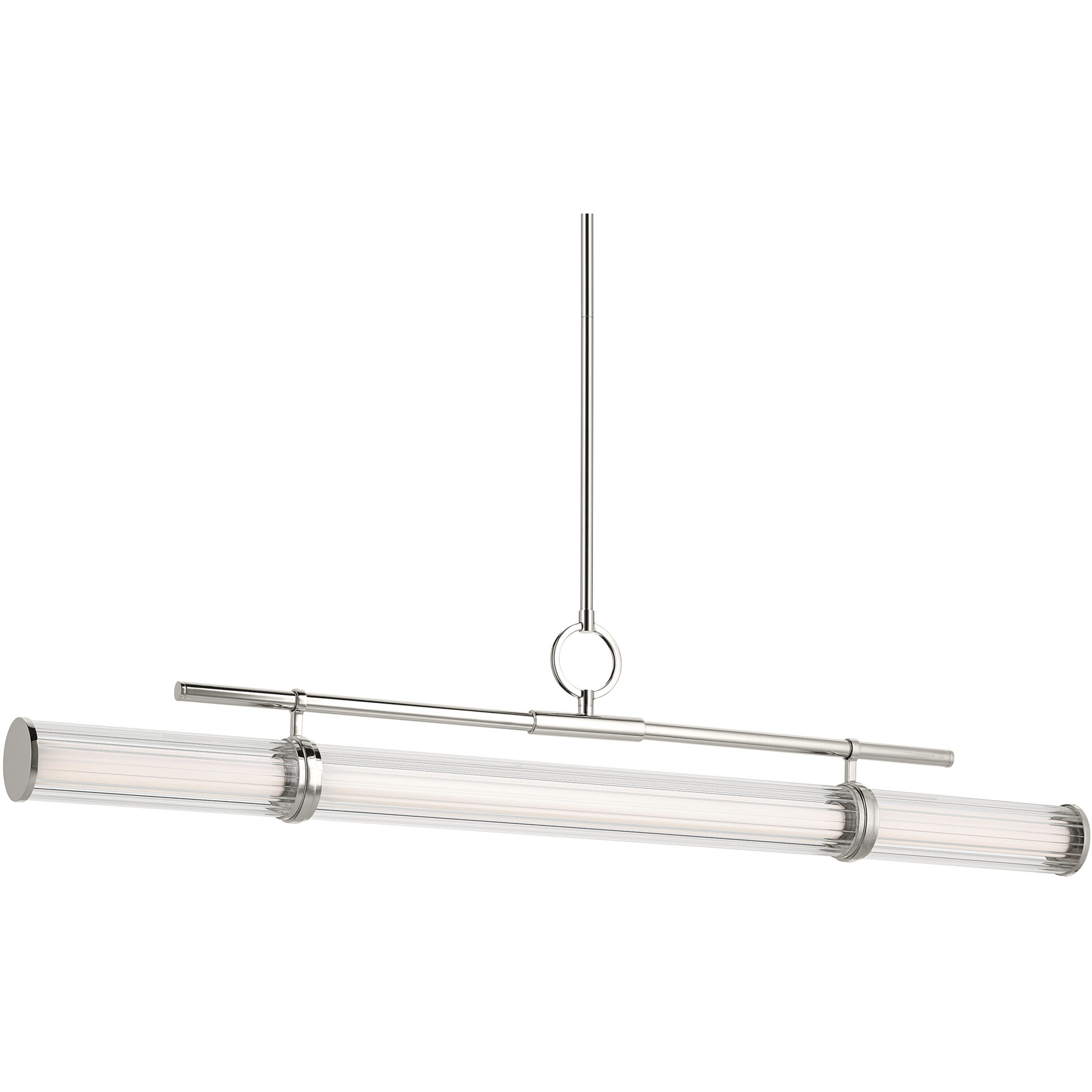 Riven LED 8 inch Polished Nickel Chandelier Linear Ceiling Light