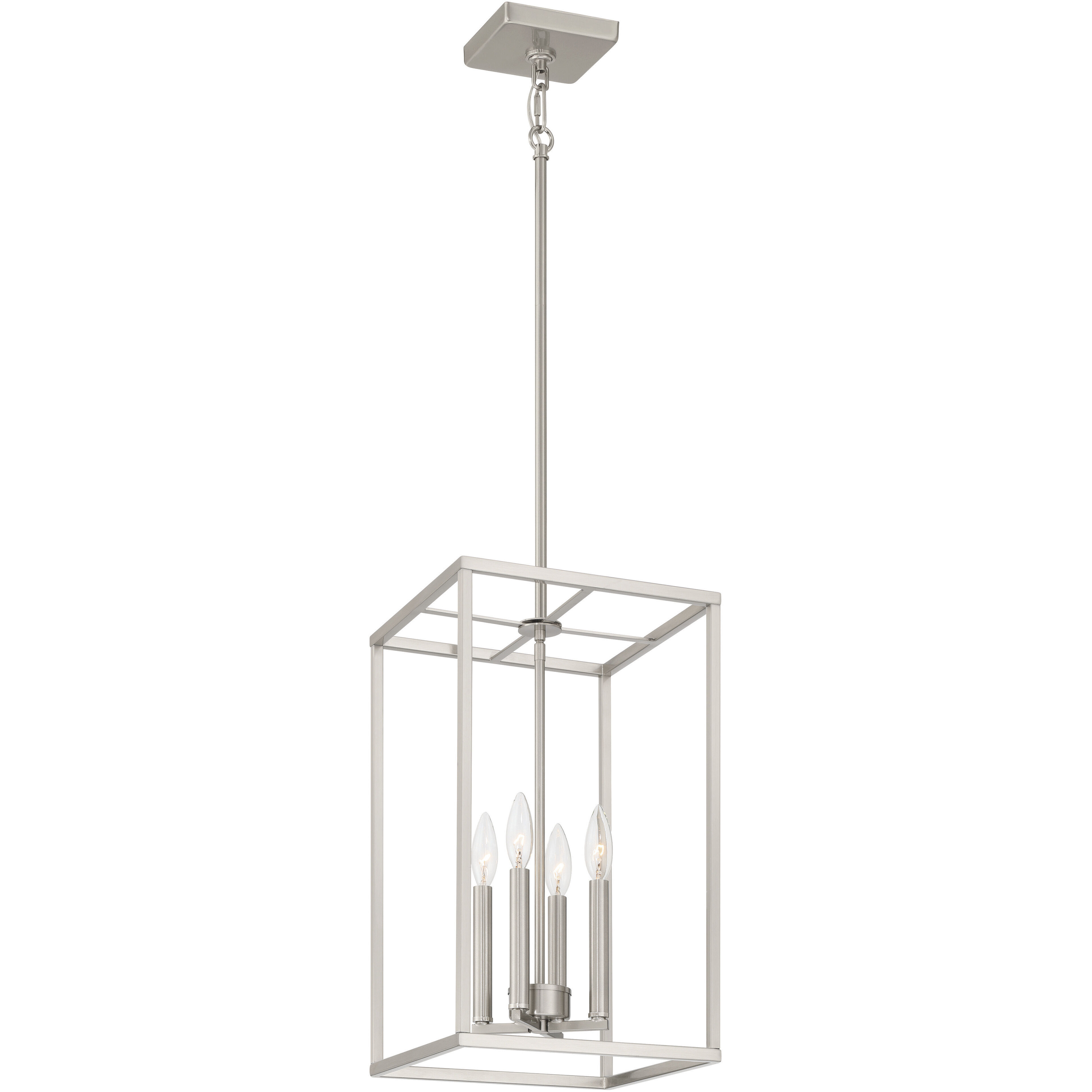 Signature 4 Light 12 inch Brushed Polished Nickel Foyer Light Ceiling Light