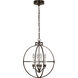 Chapman & Myers Lexie LED 18 inch Bronze Globe Lantern Pendant Ceiling Light