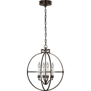 Chapman & Myers Lexie LED 18 inch Bronze Globe Lantern Pendant Ceiling Light
