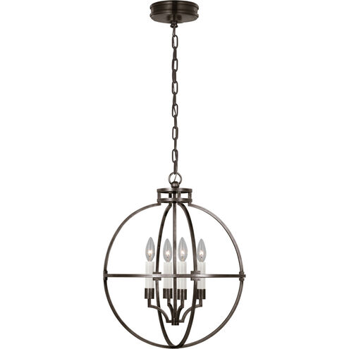 Chapman & Myers Lexie LED 18 inch Bronze Globe Lantern Pendant Ceiling Light