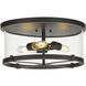 Callista 3 Light 16.5 inch Matte Black Flush Mount Ceiling Light