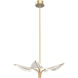 Flora Pendant Ceiling Light in Natural Brass