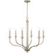 Breigh 6 Light 32 inch Brushed Champagne Chandelier Ceiling Light