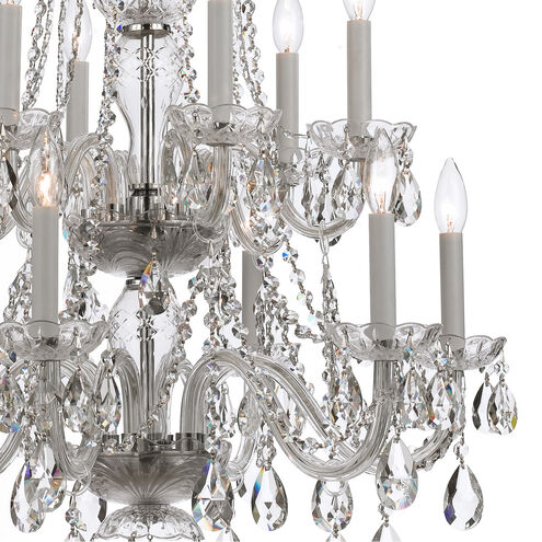 Traditional Crystal 12 Light 26 inch Polished Chrome Chandelier Ceiling Light