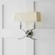 Chapman & Myers Cross Bouillotte 2 Light 15 inch Polished Nickel Sconce Wall Light in Natural Paper, Large