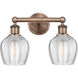 Norfolk 2 Light 14.75 inch Antique Copper Bath Vanity Light Wall Light in Clear