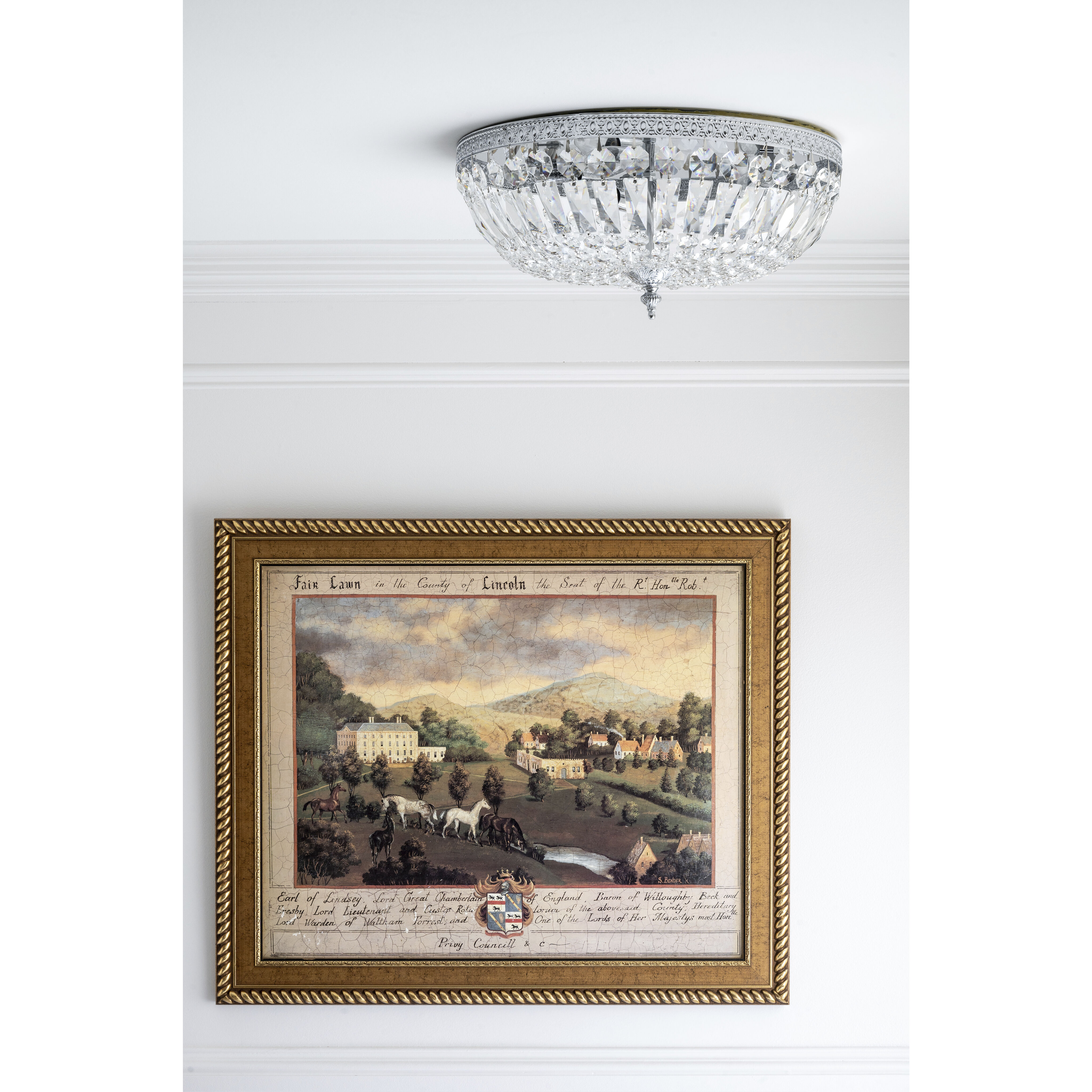 Waltham 3 Light 12 inch Polished Chrome Flush Ceiling Light in Clear Spectra