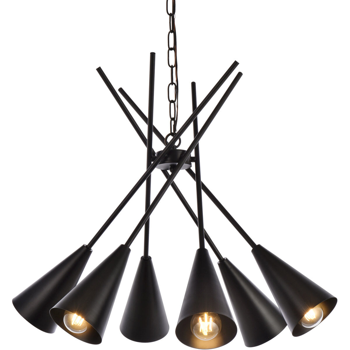 Casen 6 Light 32 inch Black Pendant Ceiling Light