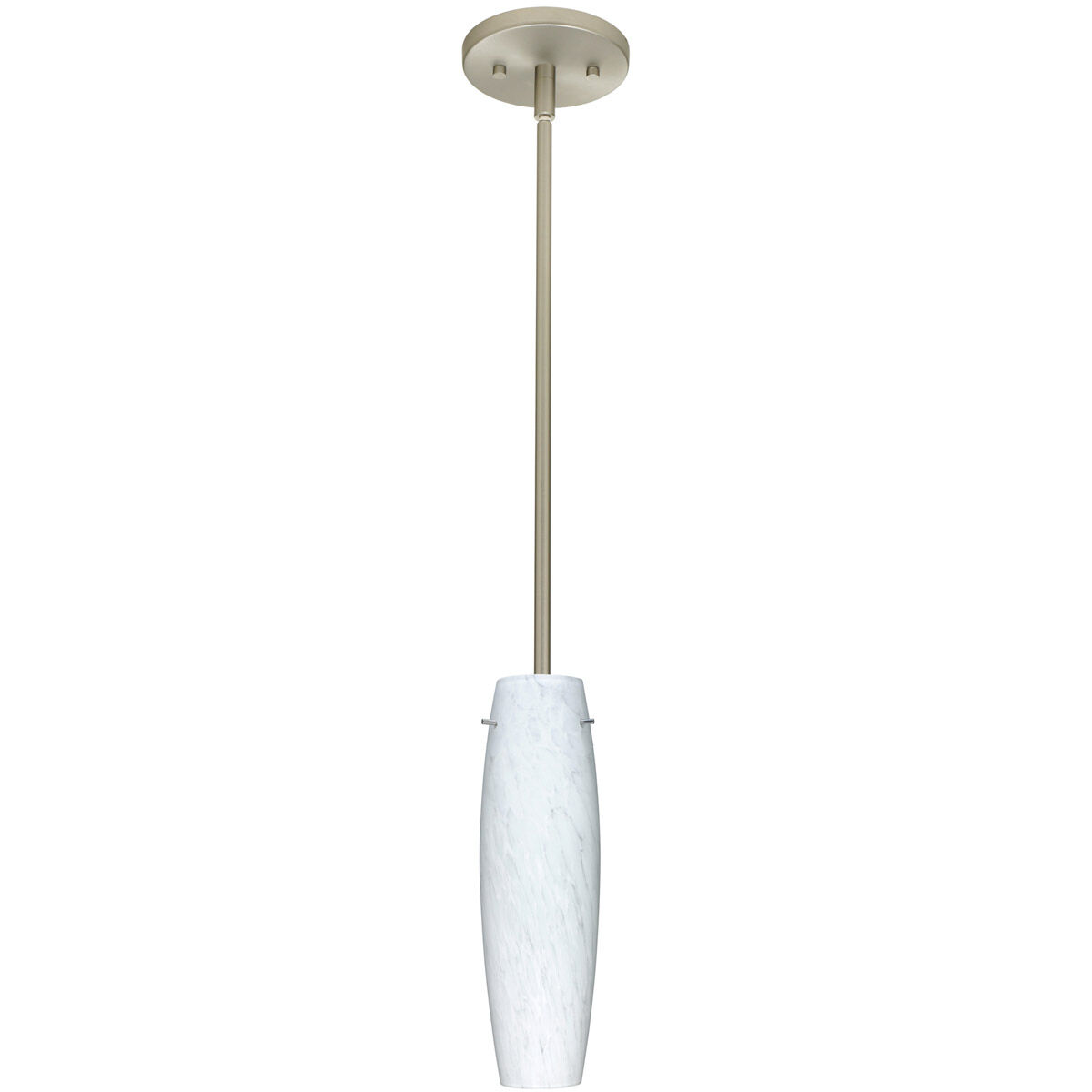 Tu Tu 1 Light Satin Nickel Stem Pendant Ceiling Light