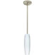 Tu Tu 1 Light Satin Nickel Stem Pendant Ceiling Light