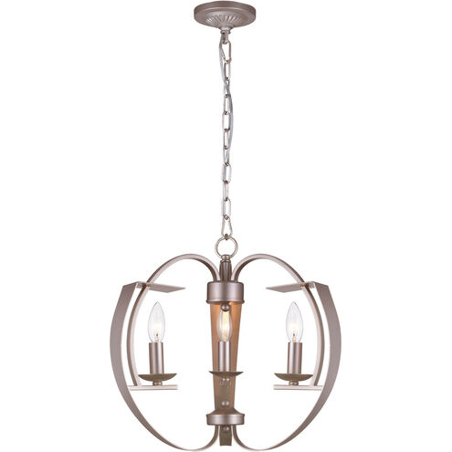 Verbena 3 Light 16 inch Pewter Chandelier Ceiling Light