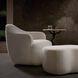 Boulder 18 inch Sand and Bronze Ottoman