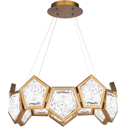 Starlight Starbright LED 11 inch Aged Brass Chandelier Ceiling Light