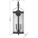 Preston 4 Light 30 inch Iron Oxide Outdoor Wall Lantern