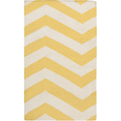 Frontier 36 X 24 inch Saffron, White Rug