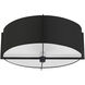 Preston 3 Light 15 inch Matte Black with Black Semi-Flush Mount Ceiling Light