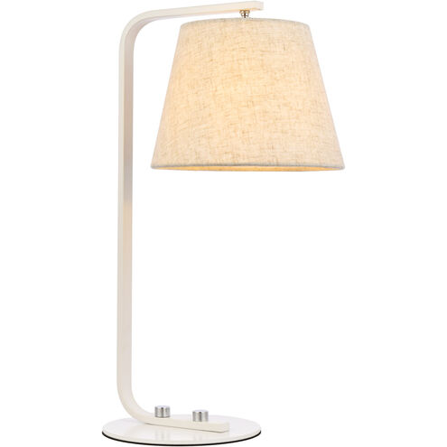 Tomlinson 21.1 inch 40 watt White Table Lamp Portable Light