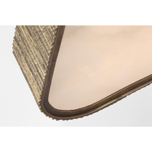 Anne-Marie Barton Fumar LED 21 inch Ridged Tombac Asymmetrical Flush Mount Ceiling Light