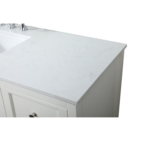 Theo 60 X 22 X 34 inch White Vanity Sink Set