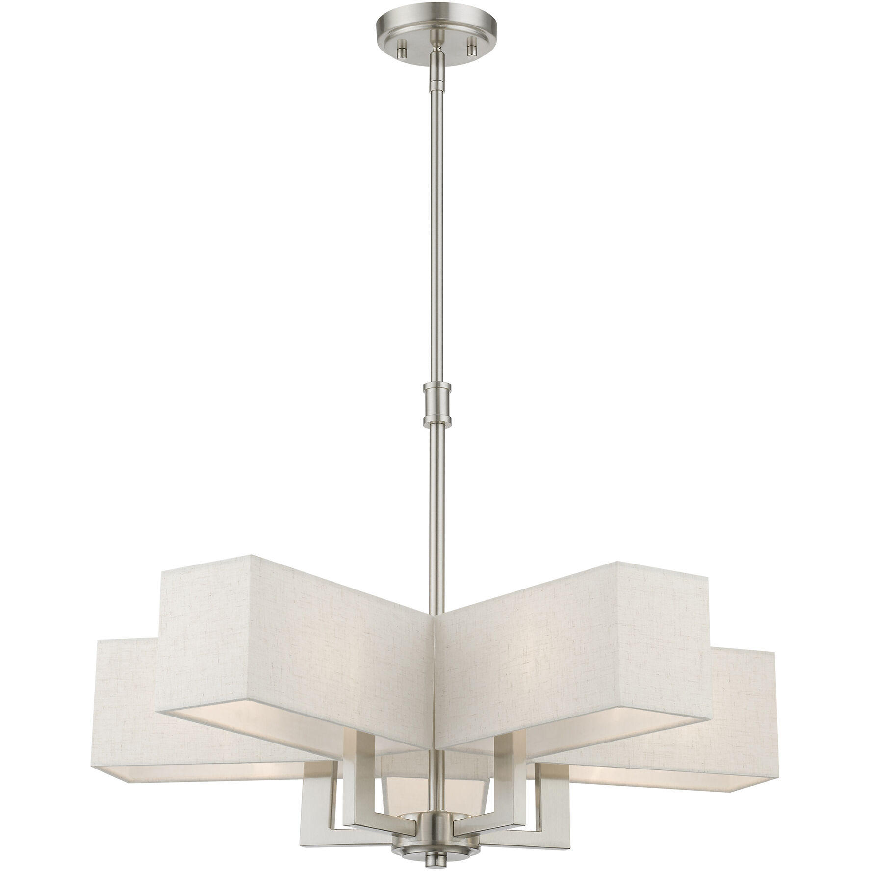 Rubix 5 Light 26 inch Brushed Nickel Chandelier Ceiling Light