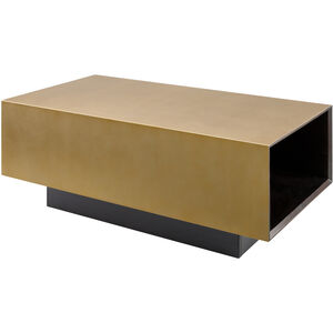 Peaceful 37.4 X 20 inch Top: Gold; Base: Black Coffee Table