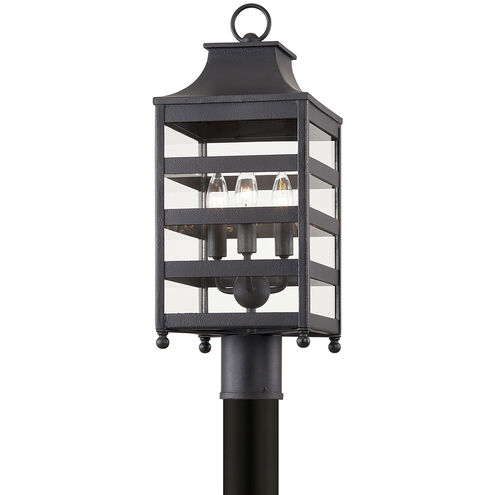 Holstrom 3 Light 21.75 inch Forged Iron Post