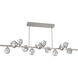 Gem LED 72 inch Beige Silver Chandelier Ceiling Light in Smoke, 2700K LED, Twisted Branch