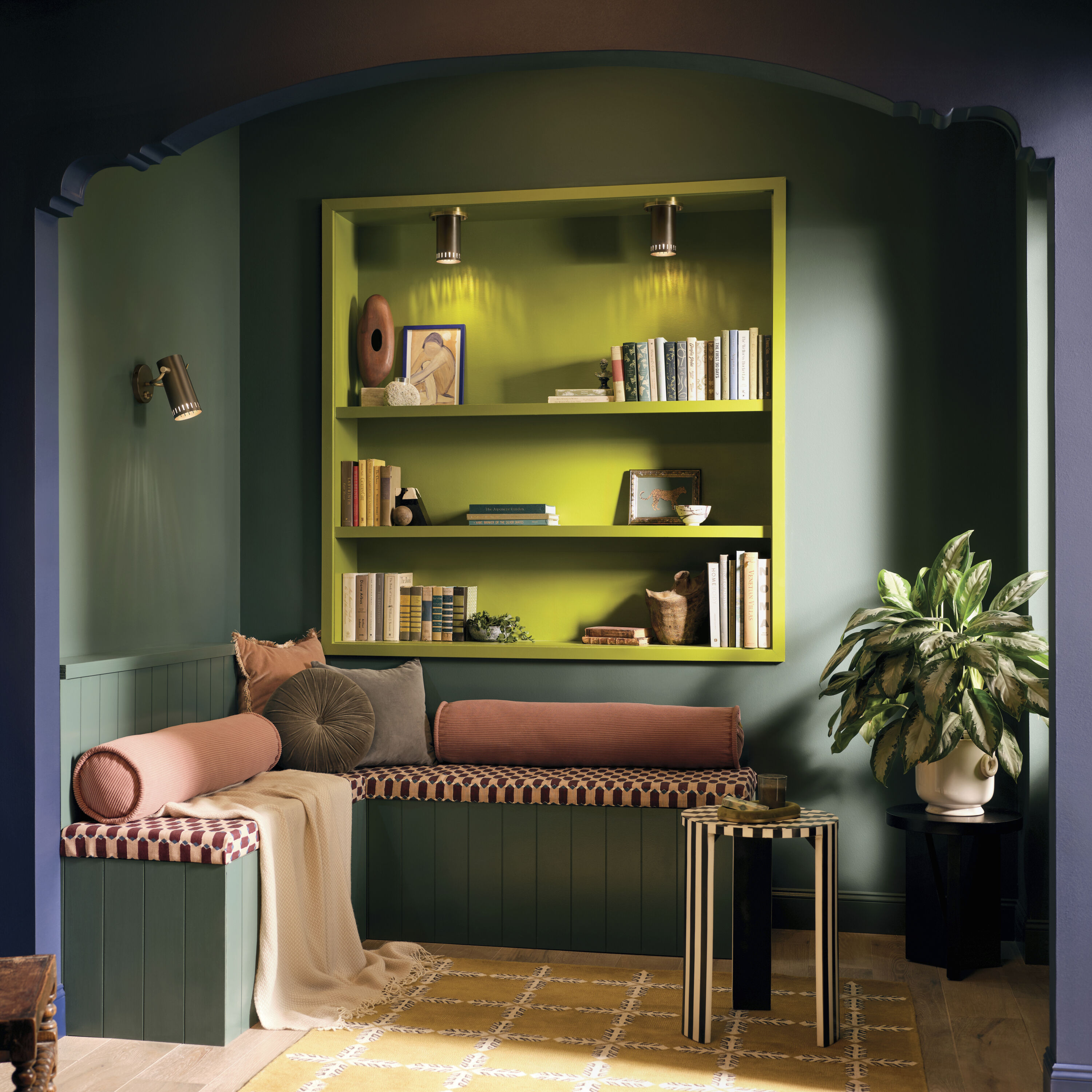 Ruehl 1 Light Lacquered Bronze Flush Mount Ceiling Light