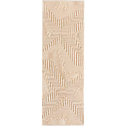 Livia 94 X 32 inch Gold Rug in 2 x 8