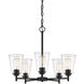 Westin 5 Light 24 inch Matte Black Chandelier Ceiling Light