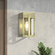 Berksford 1 Light 9 inch Antique Brass Outdoor Wall Lantern